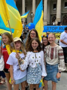 Юначки під час акції #StandWithUkraine