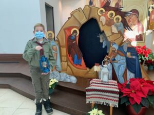 19 грудня пластуни Станиці Сейнт Кетеринс передали Вифлеємський Вогонь