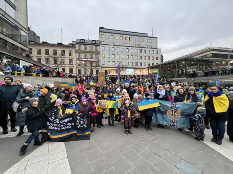 24 лютого 2024 пластуни Стокгольму доєдналися по мітингу підтримки у Швеції