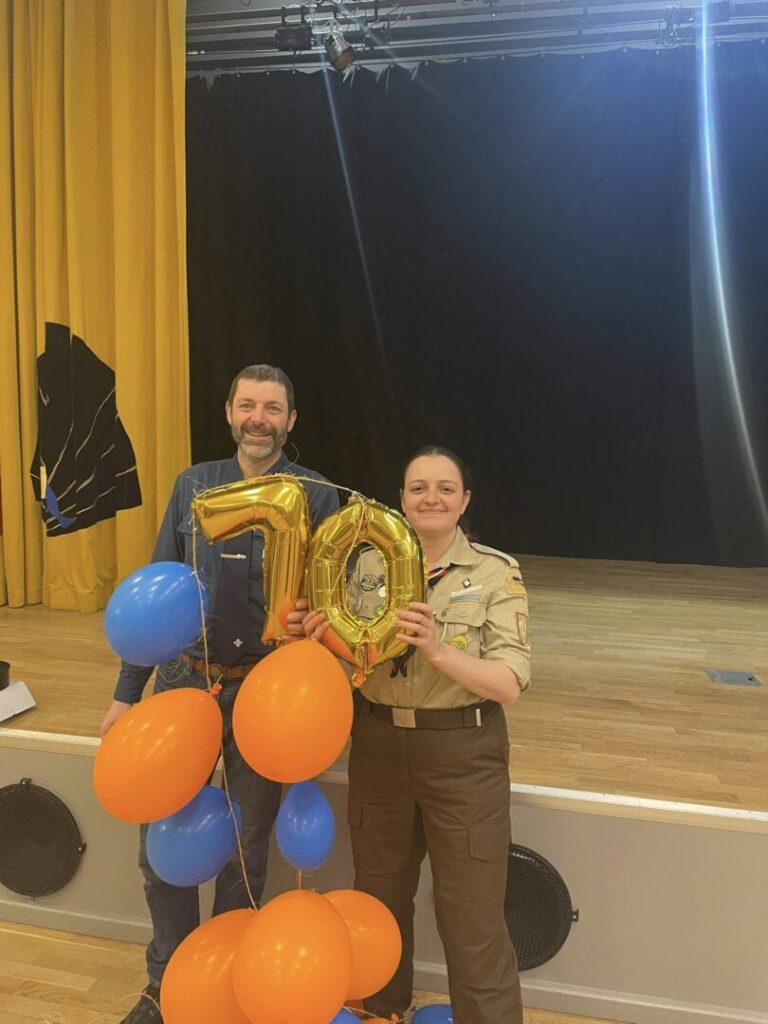 Українські Пластуни привітали друзів-скаутів Bagarmossen із прекрасним 70-річчям!